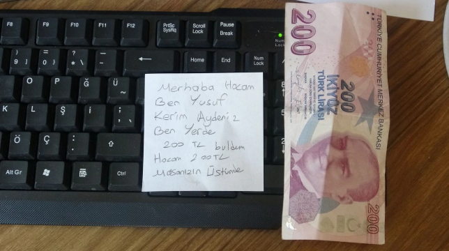 13 Yaşındaki Yusuf'tan İnsanlık Dersi: Not Bıraktı