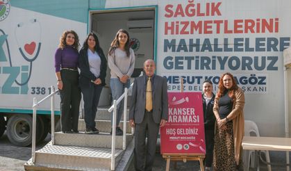 Kepez’in Sağlık Tırı Kanser Taraması İçin Kemer’de