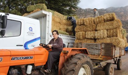 Elmalı'lı Afetzedelere Saman Desteği