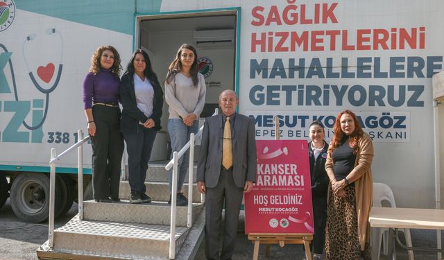 Kepez’in Sağlık Tırı Kanser Taraması İçin Kemer’de