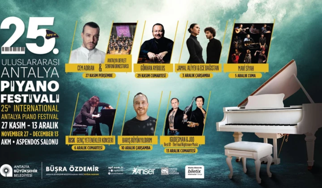 Çeyrek Asırlık Piyano Festivali Başlıyor
