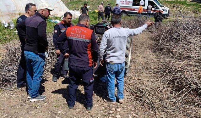 Traktörün şaftına ayağı sıkışan kadın yaralandı