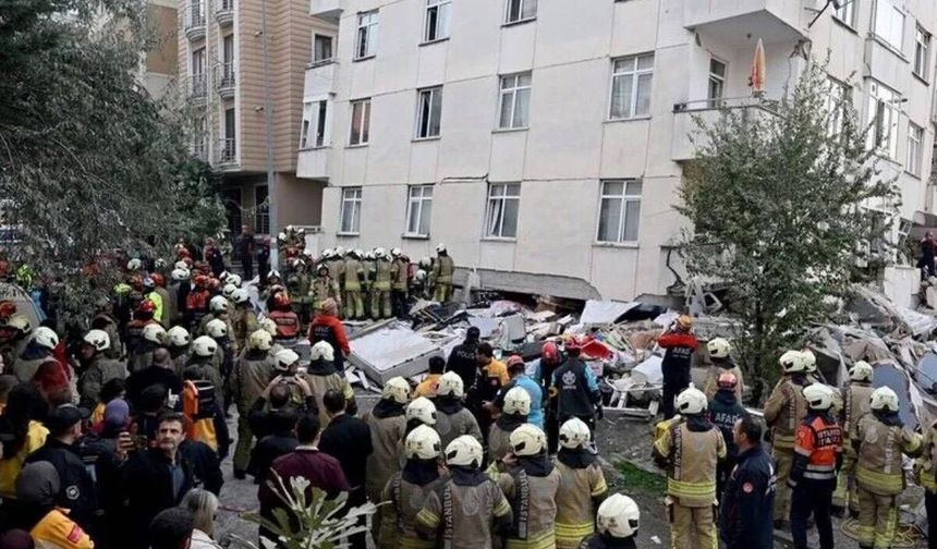 İstanbul Maltepe'de Bina Çöktü